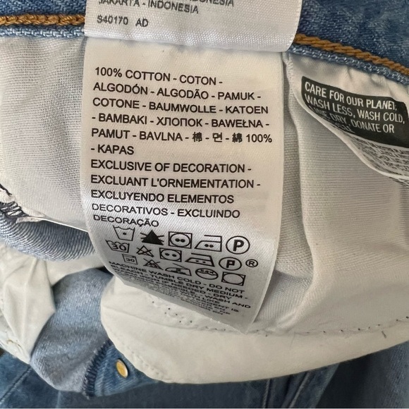 Levi’s Jeans Women 27 Wedgie Straight High Rise Distressed button Fly raw hem  A - Picture 13 of 13